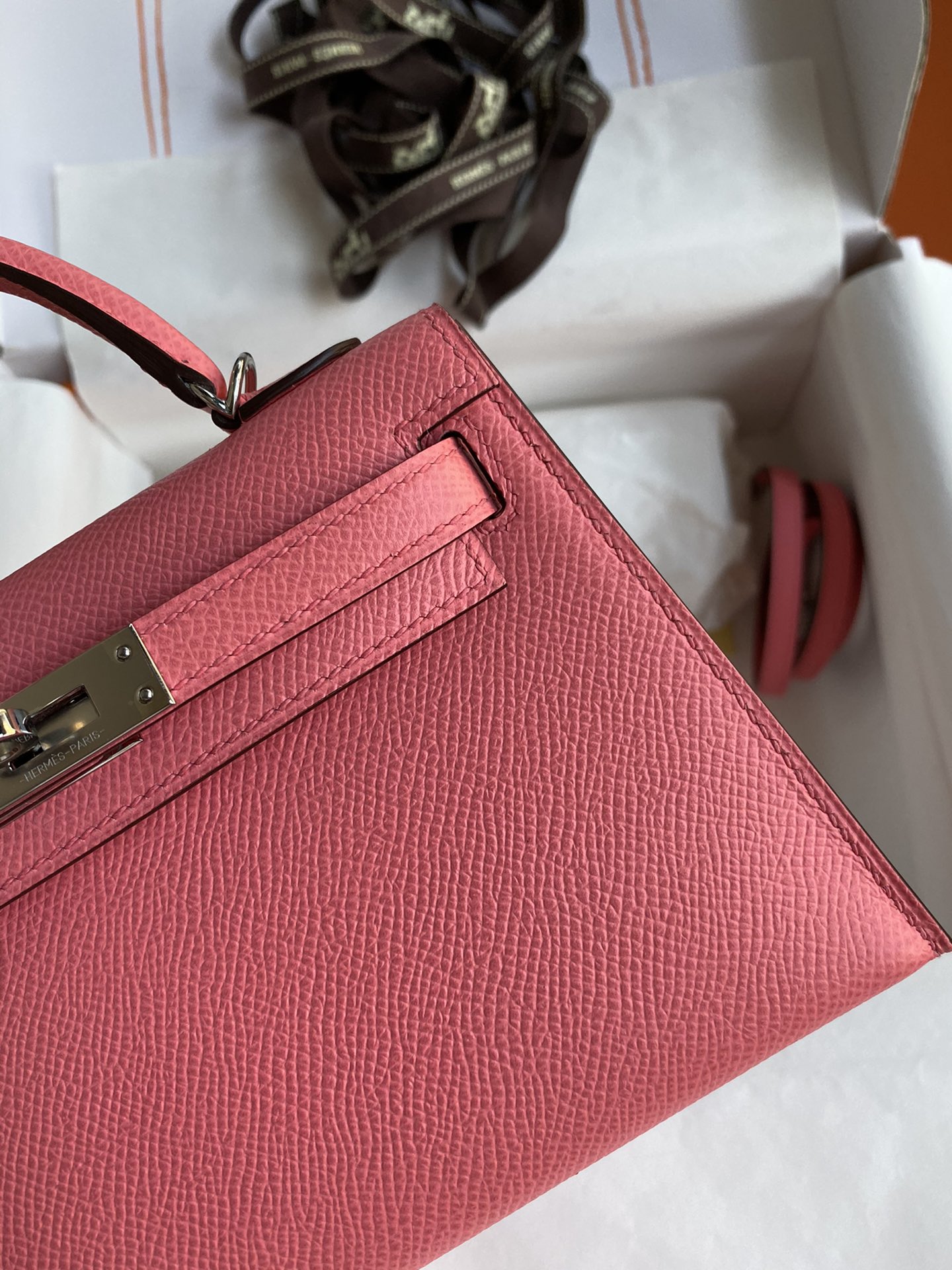 Hermes Kelly Mini II Bag 19CM In Rose Pink Epsom Leather